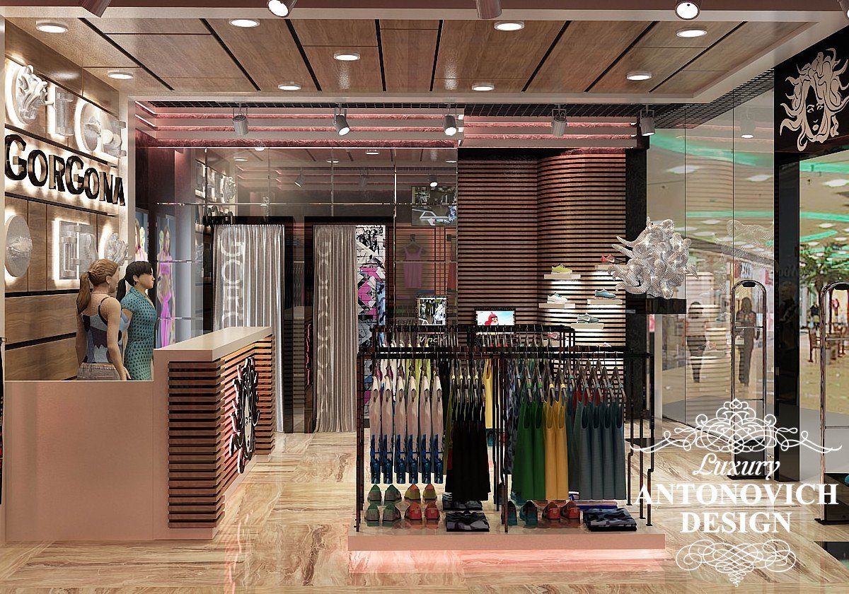 освещение интерьера спортивного магазина