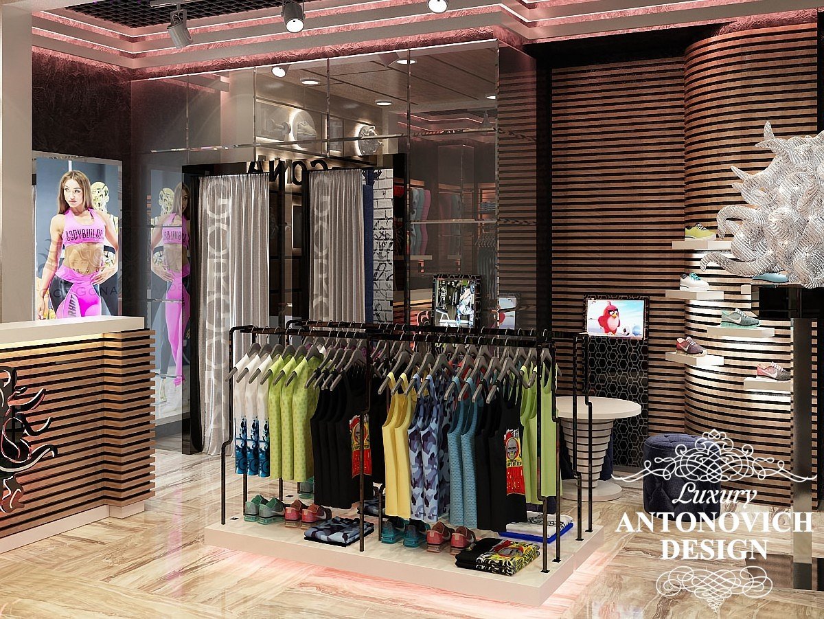 Дизайн проект спортивного магазина Астана