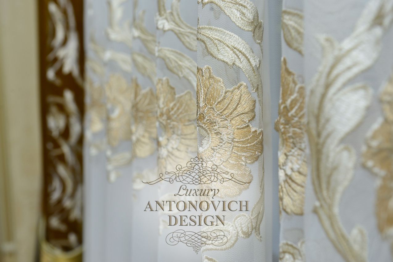 Шикарные тюли с вышивкой из италии купить в астане