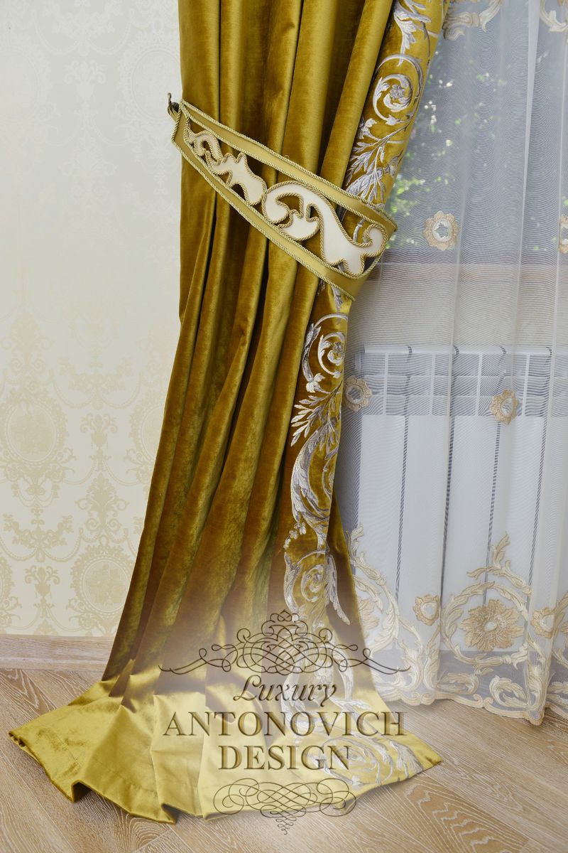 Красивая Драпировка шторы из бархата